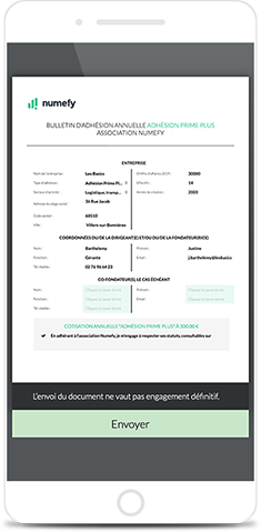 interface pour generer bulletin d adhesion